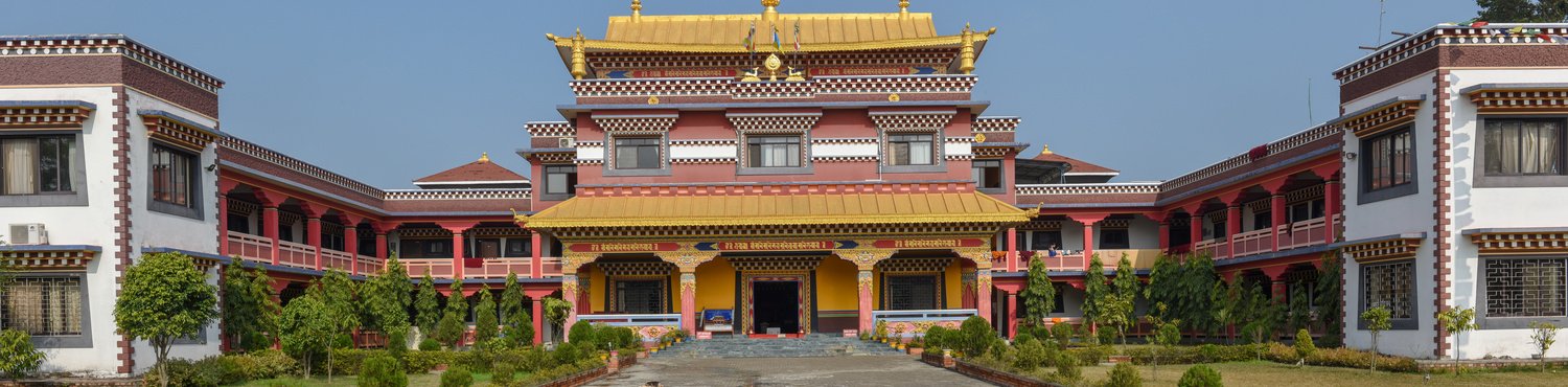 Buddhist monastery at the monastic zone of Lumbini in Nepal